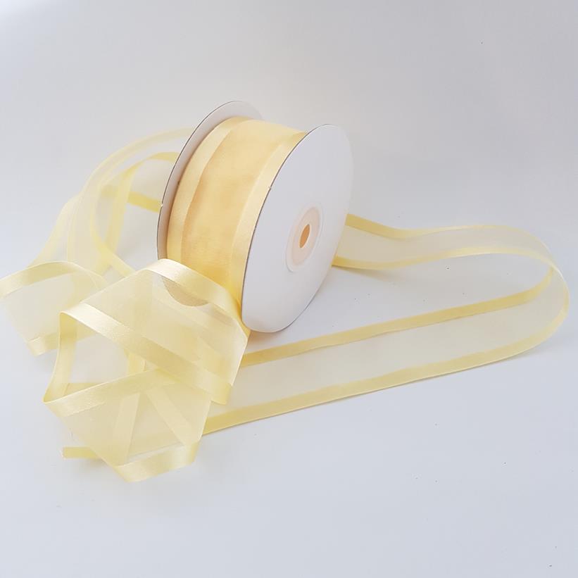 Satin Edged Ribbon 38mm Cream
