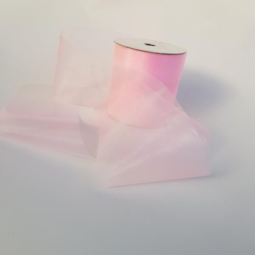 Organza Ribbon 100mm Baby Pink
