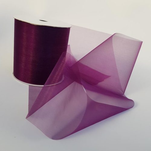 Organza Ribbon 100mm Dark Purple