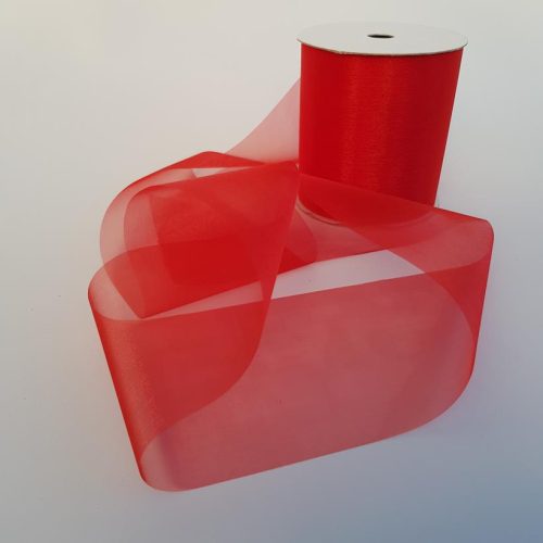 Organza Ribbon 100mm Red