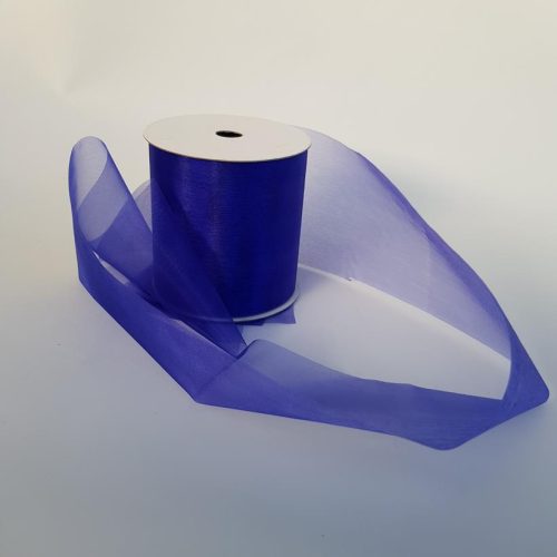 Organza Ribbon 100mm Royal Blue