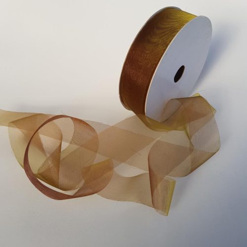 Organza Ribbon 25mm Chocolate