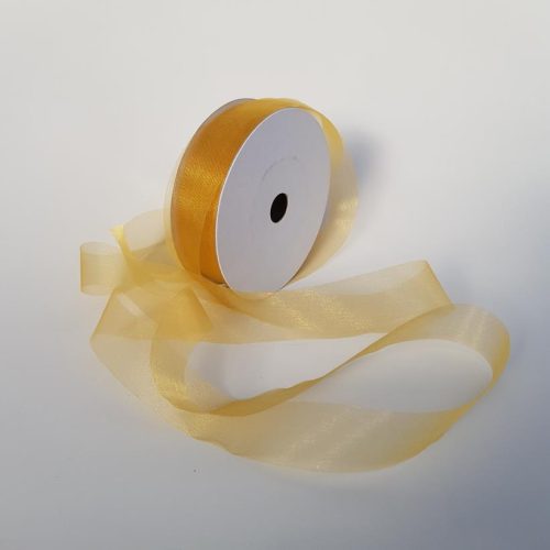 Organza Ribbon 25mm Gold