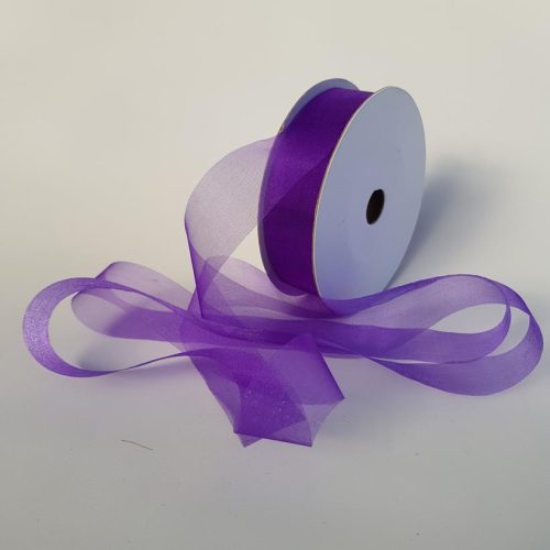 Organza Ribbon 25mm Purple