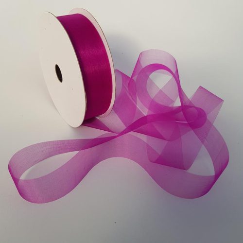 Organza Ribbon 25mm Wine