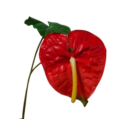 Red Anthurium Stem and leaf 66cm