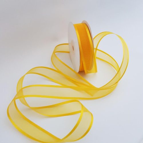 Satin Edged Ribbon 22mm Gold Yellow