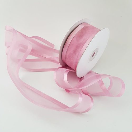 Satin Edged Ribbon 38mm Dusty Pink