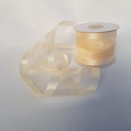Satin Edged Ribbon 75mm Cream