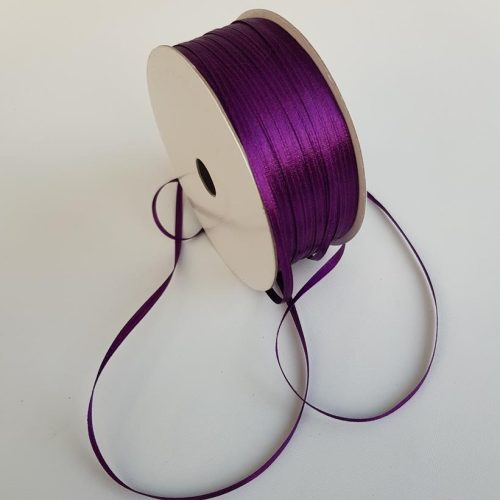 Satin Ribbon Double Sided 3mm Purple