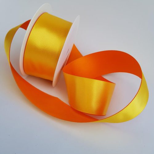 Satin Ribbon Two Toned 40mm Yellow/Orange