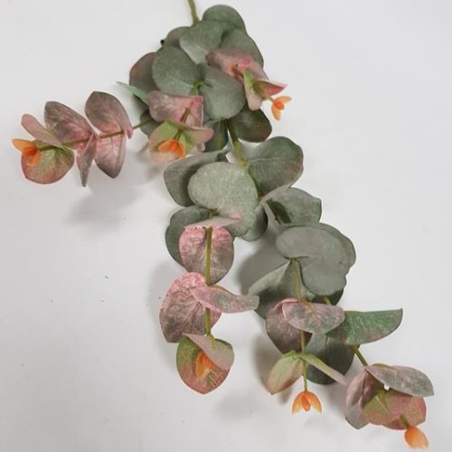 Artificial Eucalyptus Spray Green/Burg 88cm