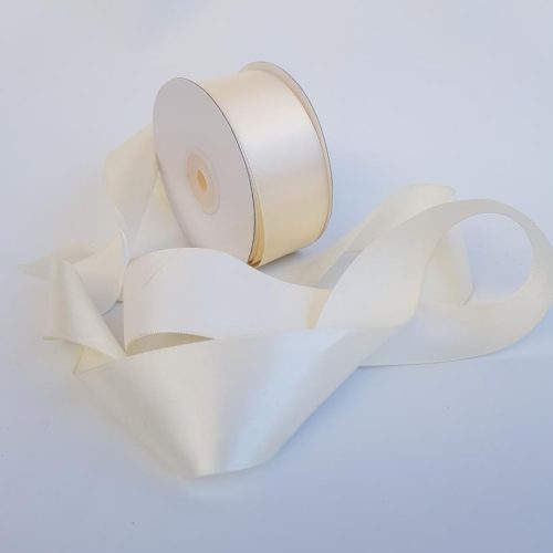 Satin Ribbon Single sided 38mm Ivory