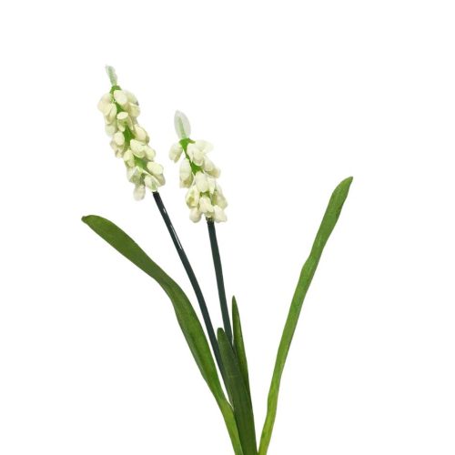 Artificial Mini Grape Hyacinth White 35cm