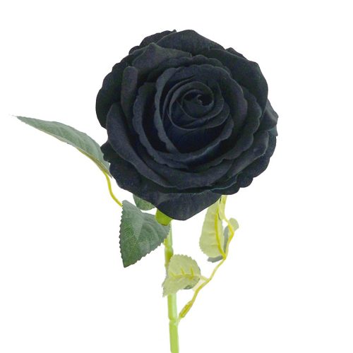 Artificial Rose Velvet Black 54cm
