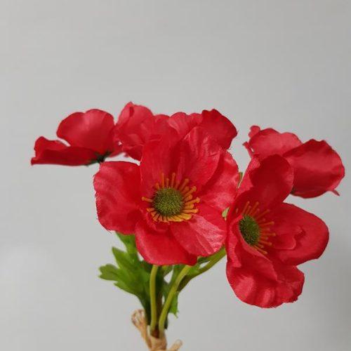 Artificial Red Poppy Bundle 32cm