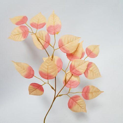Artificial Leaf Spray Peach 52cm