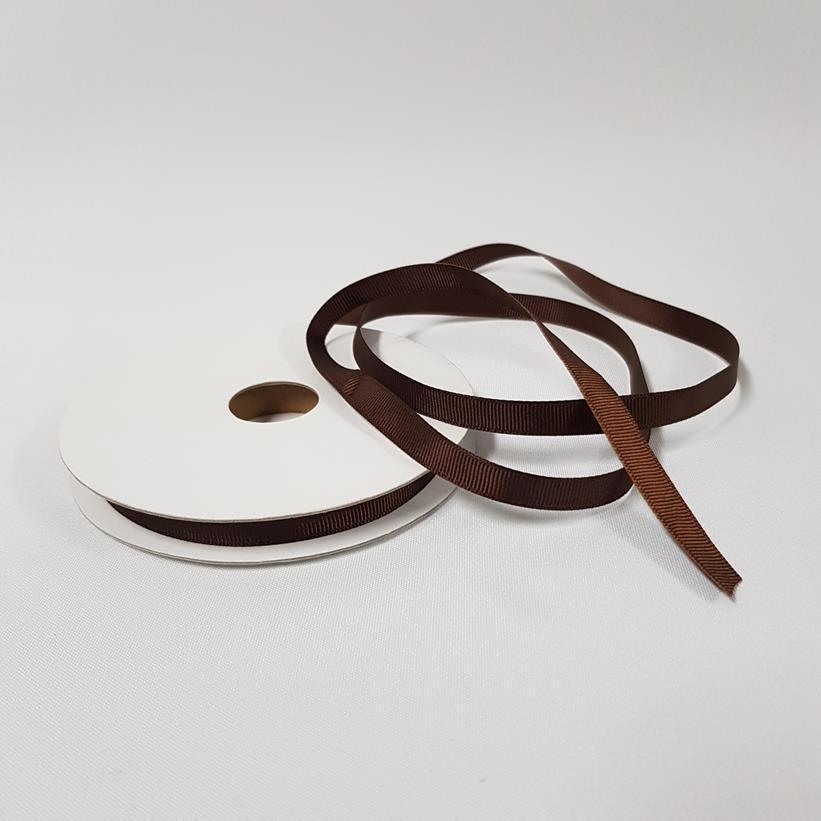 Grosgrain Ribbon 10mm Brown