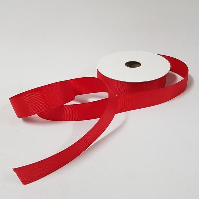 Grosgrain Ribbon 25mm Red