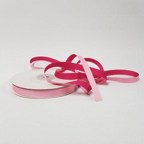 Grosgrain Ribbon Two toned 10mm Azalea/Pink