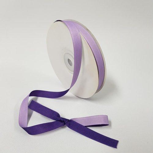 Grosgrain Ribbon Two toned 10mm Regal Purple/Lt Orchid