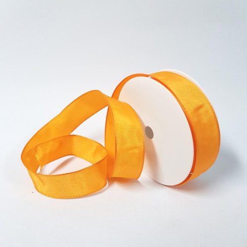 Grosgrain Wired Ribbon 25mm Dark Yellow