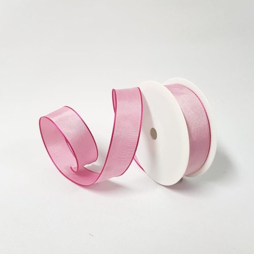 Grosgrain Wired Ribbon 25mm Rose