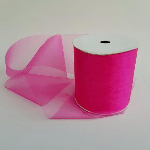 Organza Ribbon 100mm Hot Pink