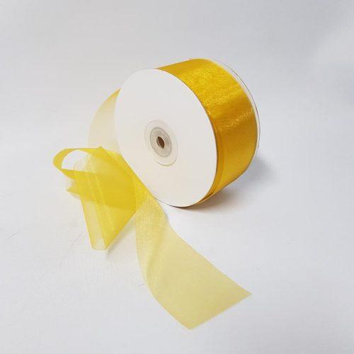 Organza Ribbon 50mm Golden