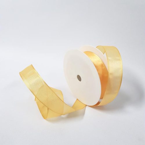 Para Silk Ribbon 25mm Light Gold