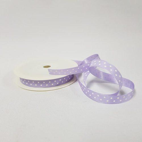 Polka Dot Satin ribbon 10mm Mauve