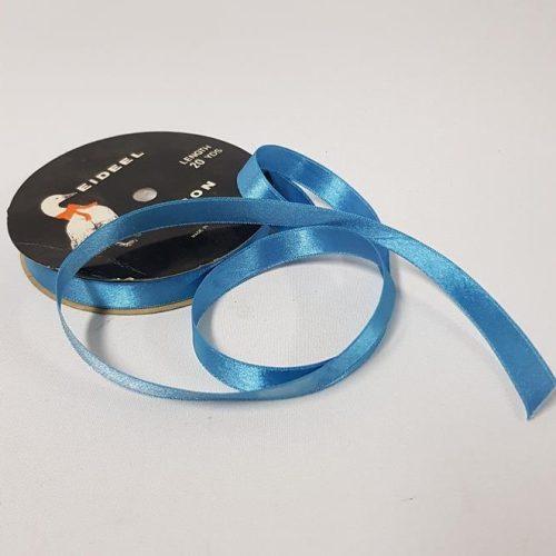 Satin Double sided 14mm Peacock Blue