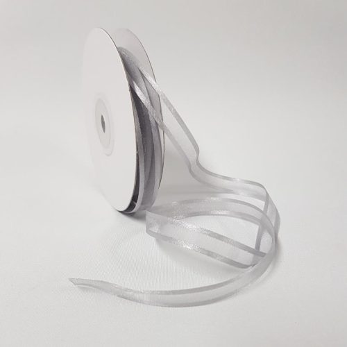 Satin Edged Ribbon 10mm Silver