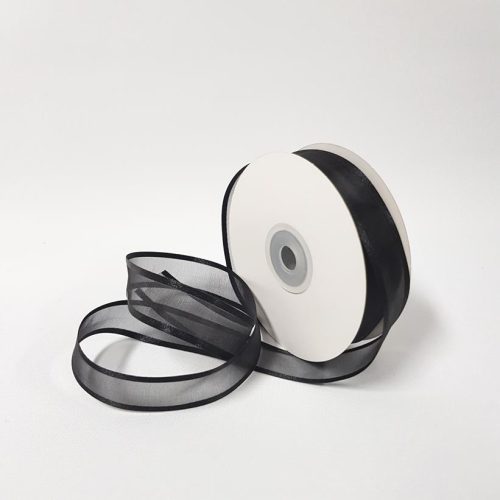 Satin Edged Ribbon 22mm Black