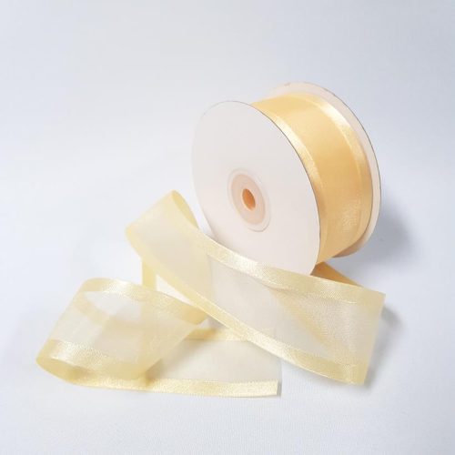 Satin Edged Ribbon 38mm Chamois