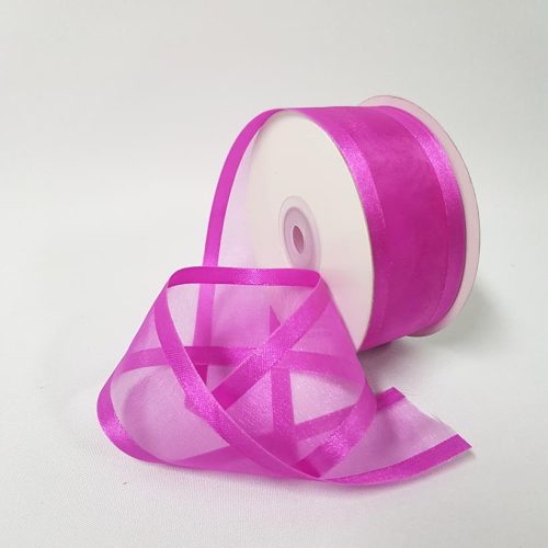 Satin Edged Ribbon 38mm Fushsia