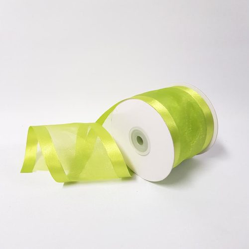Satin Edged Ribbon 75mm Kiwi