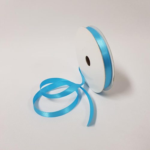 Satin Ribbon Single sided 10mm Aqua