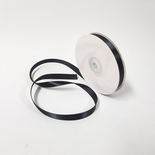 Satin Ribbon Single sided 10mm Black
