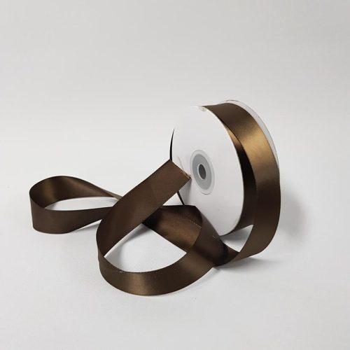 Satin Ribbon Single sided 25mm Brown
