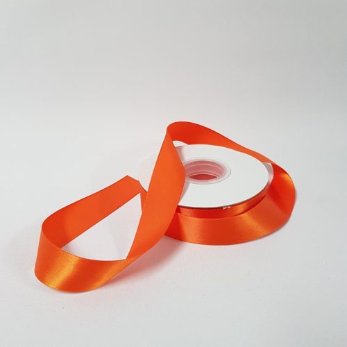 Satin Ribbon Single sided 25mm Orange