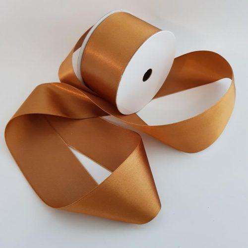 Satin Ribbon Single sided 50mm Bronze