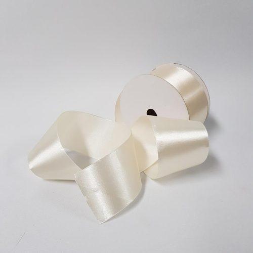 Satin Ribbon Single sided 50mm Cream
