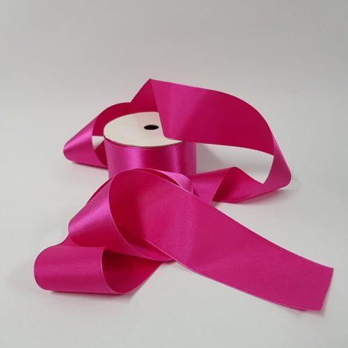 Satin Ribbon Single sided 50mm Fuchsia