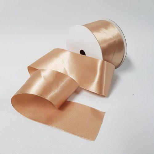 Satin Ribbon Single sided 50mm Latte