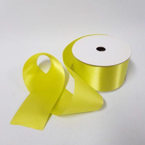 Satin Ribbon Single sided 50mm Lime
