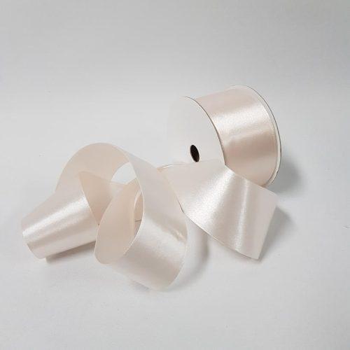 Satin Ribbon Single sided 50mm Natural