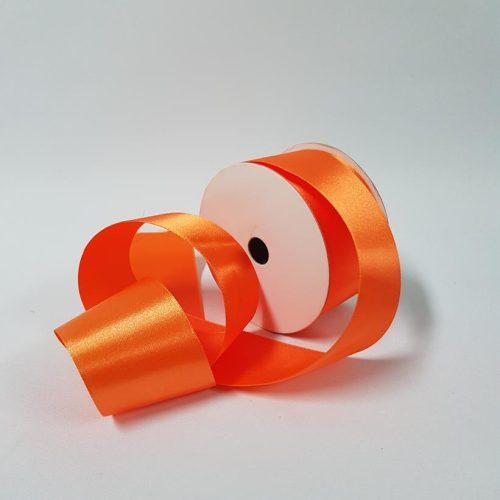 Satin Ribbon Single sided 50mm Orange