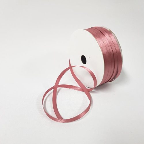 Satin Ribbon Single sided 6mm Old Rose