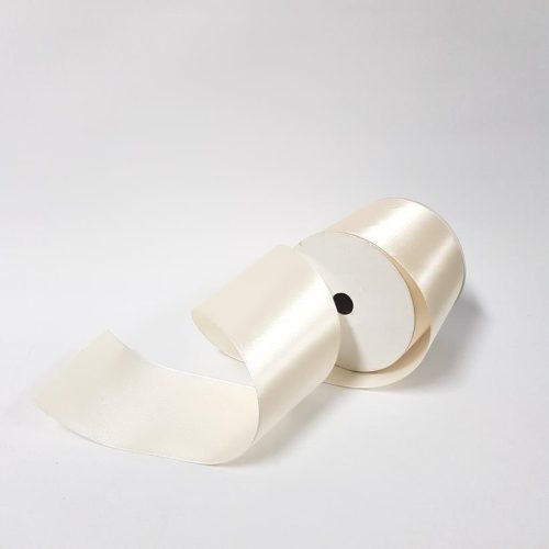 Satin Ribbon Single sided 75mm Ivory